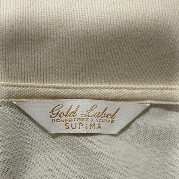 Roundtree & Yorke Cream Polo Shirt - Picture 2 of 4